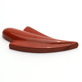 Red Jasper Fancy Shape Carving Top Drilled Both Side Polished AAA Grade Size 60x30x7 mm 2 Pcs Weight 126 Cts