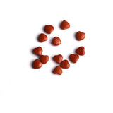 Red Jasper Double Buff Heart Both Side Polished AAA Grade Size 8 MM 50 Pcs Weight 121 Cts