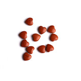 Red Jasper Double Buff Heart Both Side Polished AAA Grade Size 10 MM 50 Pcs Weight 147 Cts