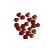 Red Jasper Double Buff Heart Top Half Drilled Both Side Polished AAA Grade Size 10 MM Lot Of 100 Pcs Weight 245 Cts