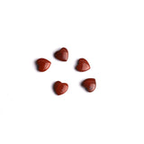 Red Jasper Double Buff Heart Top Half Drilled Both Side Polished AAA Grade Size 10 MM Lot Of 100 Pcs Weight 245 Cts