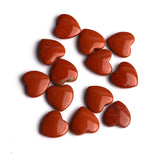 Red Jasper Double Buff Heart Top Half Drilled Both Side Polished AAA Grade Size 14 MM Lot Of 35 Pcs Weight 216 Cts