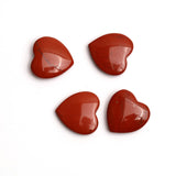 Red Jasper Double Buff Heart Top Half Drilled Both Side Polished AAA Grade Size 18 MM Lot Of 30 Pcs Weight 366 Cts
