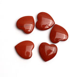 Red Jasper Double Buff Heart Top Half Drilled Both Side Polished AAA Grade Size 18 MM Lot Of 30 Pcs Weight 366 Cts