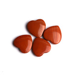 Red Jasper Double Buff Heart Top Half Drilled Both Side Polished AAA Grade Size 25 MM Lot Of 8 Pcs Weight 213 Cts