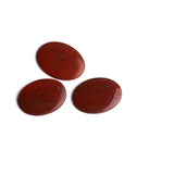 Red Jasper Oval Single Bevel Buff Top (SBBT) Center Drilled Flat Back AAA Grade Size 22x30 MM 10 Pcs Weight 166 Cts