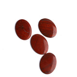 Red Jasper Oval Single Bevel Buff Top (SBBT) Front Drilled Flat Back AAA Grade Size 22x32 MM Lot Of 8 Pcs Weight 128 Cts