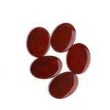 Red Jasper Oval Single Bevel Buff Top (SBBT) Flat Back AAA Grade Size 22x32 MM 10 Pcs Weight 206 Cts