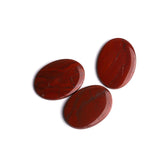 Red Jasper Oval Single Bevel Buff Top (SBBT) Flat Back AAA Grade Size 22x32 MM 10 Pcs Weight 206 Cts