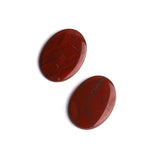 Red Jasper Oval Single Bevel Buff Top (SBBT) Flat Back AAA Grade Size 22x32 MM 10 Pcs Weight 206 Cts