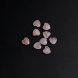 Rose Quartz Heart Double Buff AA Grade Both Side Polished Size 10 mm 20 Pcs Weight 142 Cts