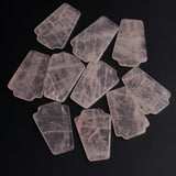 Rose Quartz Fancy Shape Flat Top Straight Side (FTSS) AA Grade Both Side Polished Size 20x30x3 mm 10 Pcs Weight 174 Cts