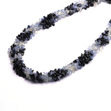 Blue Sapphire Shaded Faceted Badamcha Twisted 5 Line Necklace AAA Grade Weight 448 Cts