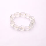 Clear Crystal Faceted Nugget AAA Grade Handmade Stretchable Bracelet