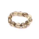 Smoky Quartz Faceted Nugget AAA Grade Handmade Stretchable Bracelet