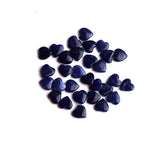 Sodalite Heart Double Buff Top Half Drilled Both Side Polished AAA Grade Size 8 mm Lot Of 80 Pcs Weight 96 Cts