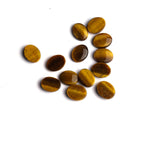 Tiger Eye Oval Single Bevel Buff Top (SBBT) AAA Grade Both Side Polished Size 8x10 mm 50 Pcs Weight 92 Cts