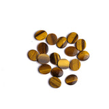 Tiger Eye Oval Single Bevel Buff Top (SBBT) AAA Grade Both Side Polished Size 10x12 mm 50 Pcs Weight 134 Cts