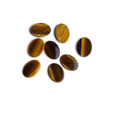 Tiger Eye Oval Single Bevel Buff Top (SBBT) AAA Grade Both Side Polished Size 13x18x2.0-3.0 mm 25 Pcs Weight 131 Cts