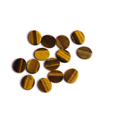 Tiger Eye Oval Flat Top Straight Side (FTSS) AAA Grade Both Side Polished Size 12x14 mm 35 Pcs Weight 148 Cts