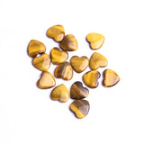 Tiger Eye Heart Double Buff AAA Grade Size 14 MM Lot of 30 Pcs Weight 169 Cts