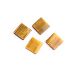 Tiger Eye Square Flat Top Straight Side (FTSS) Both Side Polished AA Grade Size 12x12x2.5 MM 20 Pcs Weight 87 Cts