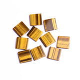 Tiger Eye Square Flat Top Straight Side (FTSS) Both Side Polished AA Grade Size 16x16x3 MM 20 Pcs Weight 178 Cts