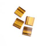 Tiger Eye Square Flat Top Straight Side (FTSS) Both Side Polished AA Grade Size 16x16x3 MM 20 Pcs Weight 178 Cts