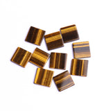 Tiger Eye Square Flat Top Straight Side (FTSS) Both Side Polished AA Grade Size 16x16x3 MM 20 Pcs Weight 182 Cts