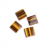 Tiger Eye Square Flat Top Straight Side (FTSS) Both Side Polished AA Grade Size 16x16x3 MM 20 Pcs Weight 182 Cts