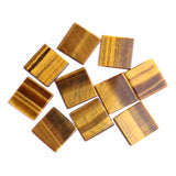 Tiger Eye Square Flat Top Straight Side (FTSS) Both Side Polished AAA Grade Size 25x25x2 MM 10 Pcs Weight 176 Cts