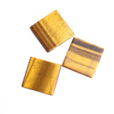 Tiger Eye Square Flat Top Straight Side (FTSS) Both Side Polished AAA Grade Size 30x30x2.5 MM Lot of 12 Pcs Weight 302 Cts