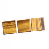 Tiger Eye Square Flat Top Straight Side (FTSS) Both Side Polished AAA Grade Size 30x30x2.5 MM Lot of 12 Pcs Weight 302 Cts