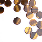 Tiger Eye Round Flat Top Straight Side (FTSS) Both Side Polished AAA Grade Size 18x3.0-3.5 MM 20 Pcs Weight 225 Cts