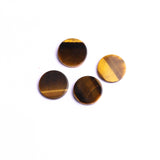 Tiger Eye Round Flat Top Straight Side (FTSS) Both Side Polished AAA Grade Size 18x3.0-3.5 MM 20 Pcs Weight 225 Cts