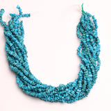 Turquoise (Stabilized) Uncut Strand Length-16 Inch 5 Strand