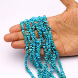 Turquoise (Stabilized) Uncut Strand Length-16 Inch 5 Strand