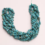 Turquoise (Stabilized) Uncut Strand Length-16 Inch 5 Strand