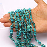 Turquoise (Stabilized) Uncut Strand Length-16 Inch 5 Strand