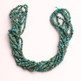 Turquoise (Stabilized) Uncut Strand Length-16 Inch 5 Strand