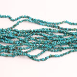 Turquoise (Stabilized) Uncut Strand Length-16 Inch 5 Strand