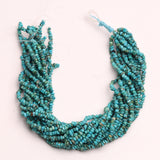 Turquoise (Stabilized) Uncut Strand Length-16 Inch 5 Strand