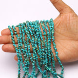 Turquoise (Stabilized) Uncut Strand Length-16 Inch 5 Strand