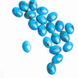 Turquoise (Stabilized) Oval Cabochon AAA Grade Flat Back Size 10x14 mm 20 Pcs Weight 81 Cts