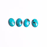 Turquoise (Stabilized) Oval Cabochon AAA Grade Flat Back Size 10x14 mm Lot Of 20 Pcs Weight 74 Cts