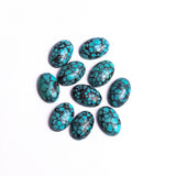 Turquoise (Stabilized) Oval Cabochon AAA Grade Flat Back Size 10x15x4 mm 10 Pcs Weight 43 Cts