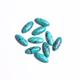 Turquoise (Stabilized) Oval Cabochon AAA Grade Flat Back Size 8x18 mm Lot of 20 Pcs Weight 83 Cts