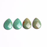 Turquoise (Stabilized) Pear Single Bevel Buff Top (SBBT) AAA Grade Both Side Polished Size 30x20x5 mm 5 Pcs Weight 103 Cts