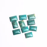 Turquoise (Stabilized) Rectangle Single Bevel Buff Top (SBBT) AAA Grade Flat Back Size 11x16x3.5 MM 20 Pcs Weight 124 Cts