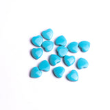 Turquoise (Reconstructed) Heart Double Buff AAA Grade Size 10x10x4.5 MM Lot of 21 Pcs Weight 69 Cts